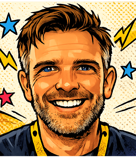 Portrait illustration of Alex Fielder.